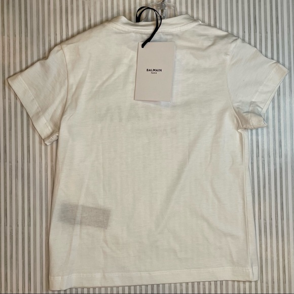 NWT! BALMAIN Girls White T-Shirt Sz. 4Y - Picture 6 of 7